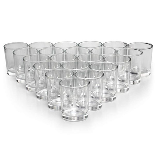 Racdde Glass Votive Candle Holders Set of 72 - Clear Tealight Candle Holder Bulk - Ideal for Wedding Centerpieces & Home Decor 